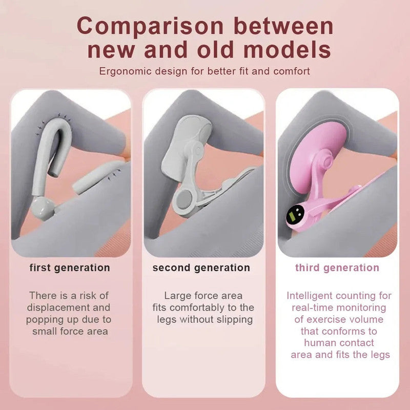 Smart Counting Pelvic Floor & Thigh Trainer – Pink