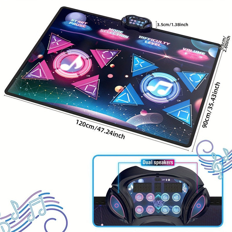 Double Dance Mat with Music & Lights