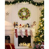 Pre-Lit Christmas Wreath with Pine Cones LED Light Decoration