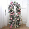 Artificial Christmas Wreath Pink Garland