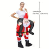 Riding Santa Inflatable Christmas Costume Funny Party Outfit