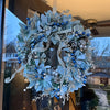 Blueberry Eucalyptus Wreath with Golden Accents Elegant Door Decoration