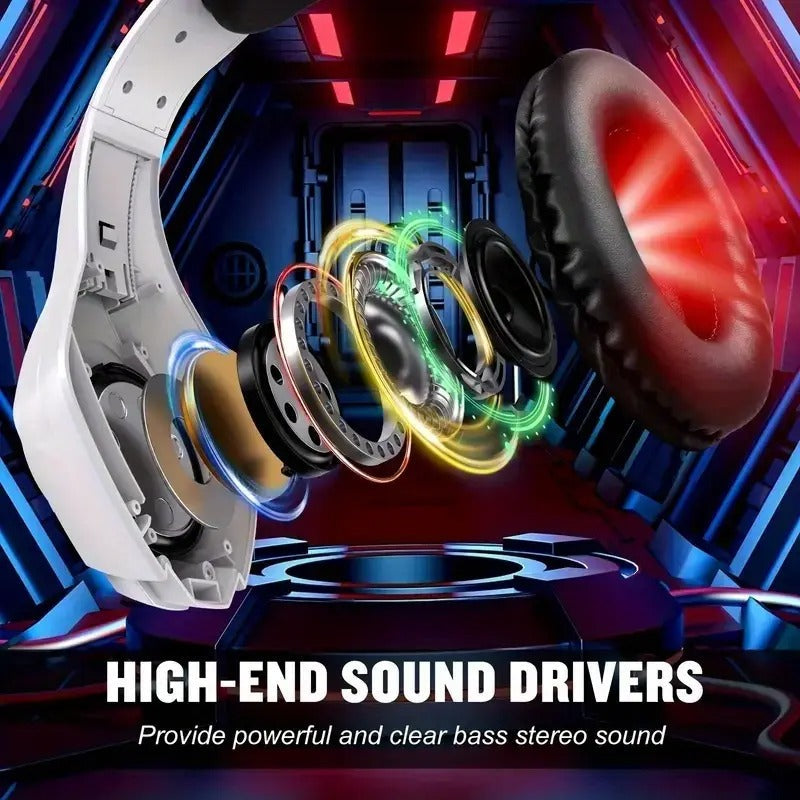 Gaming Headset with Mic & LED Surround Sound