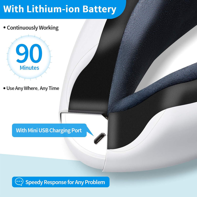 Smart Eye Massager Mask – Heat, Vibration & Bluetooth Music