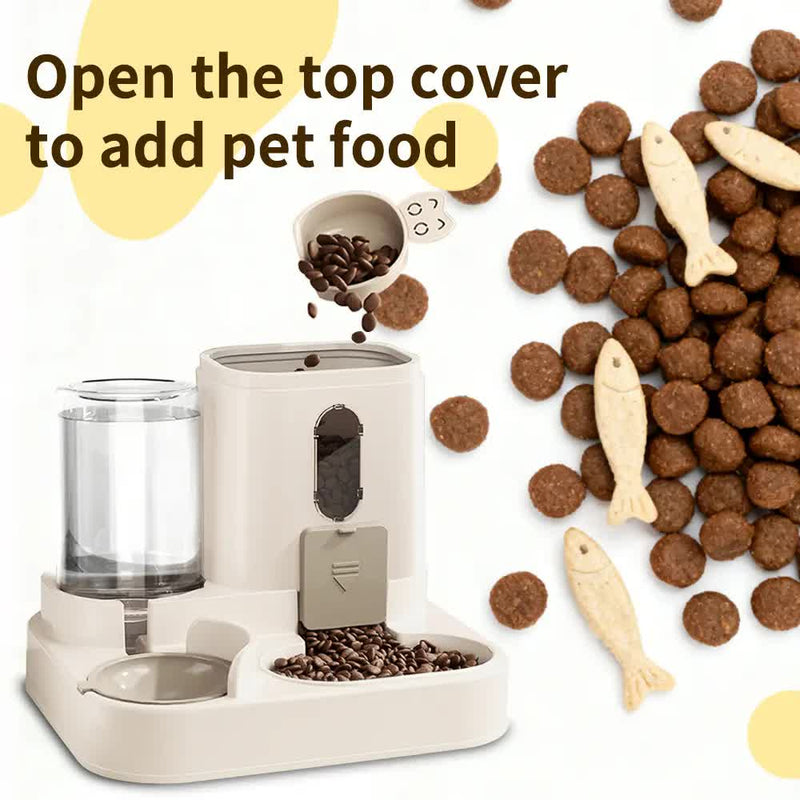 2-in-1 Automatic Pet Feeder & Water Dispenser Feeding Station