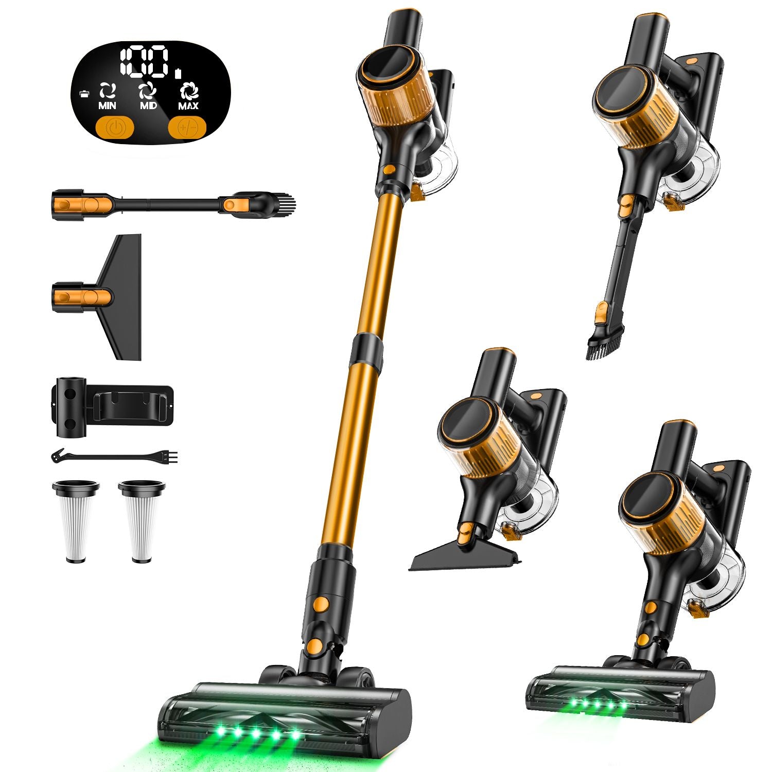 Cordless Vacuum Cleaner – 55 Kpa Powerful Suction | 8-in-1 Lightweight Stick Vacuum
