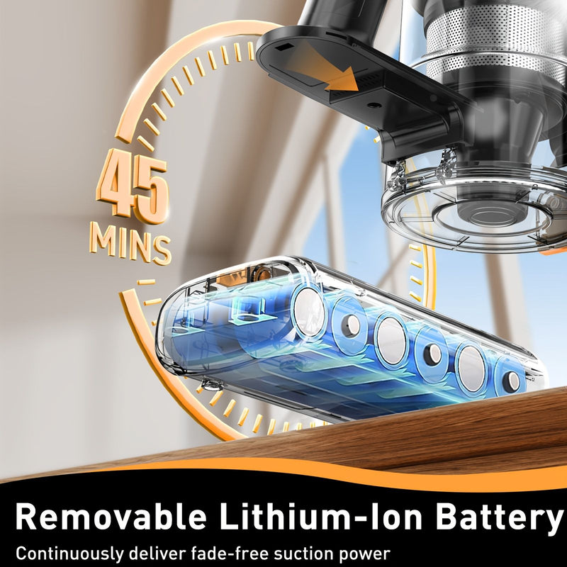 Cordless Vacuum Cleaner – 55 Kpa Powerful Suction | 8-in-1 Lightweight Stick Vacuum