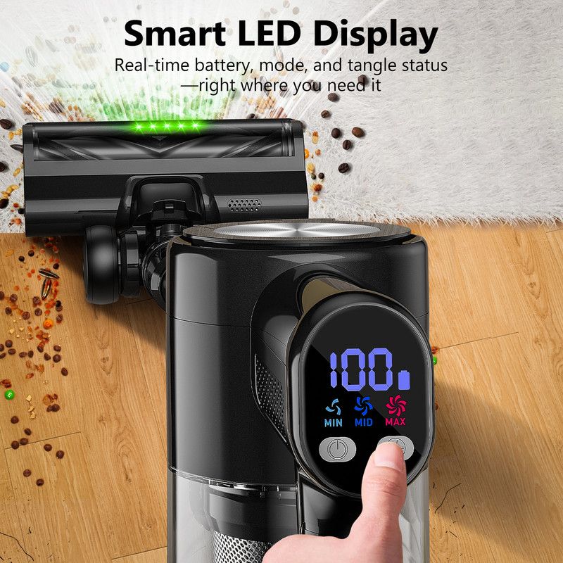 Cordless Vacuum Cleaner – 55Kpa Powerful Suction | 55 Minute Runtime