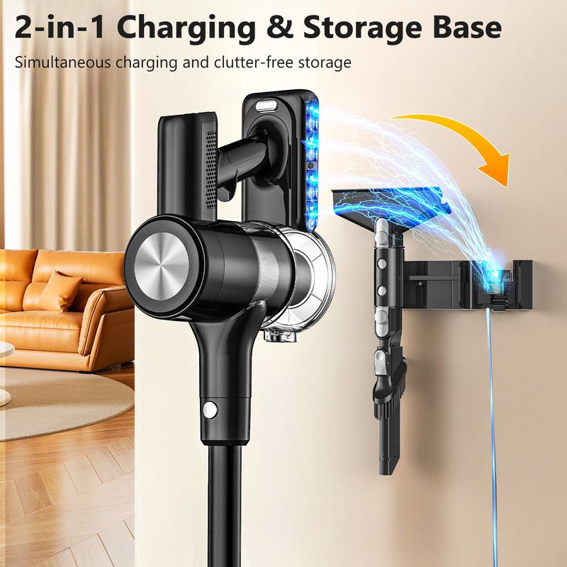Cordless Vacuum Cleaner – 55Kpa Powerful Suction | 55 Minute Runtime