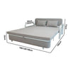 Eeeza 2-in-1 Convertible Sofa Bed with Hidden Storage 128cm Grey