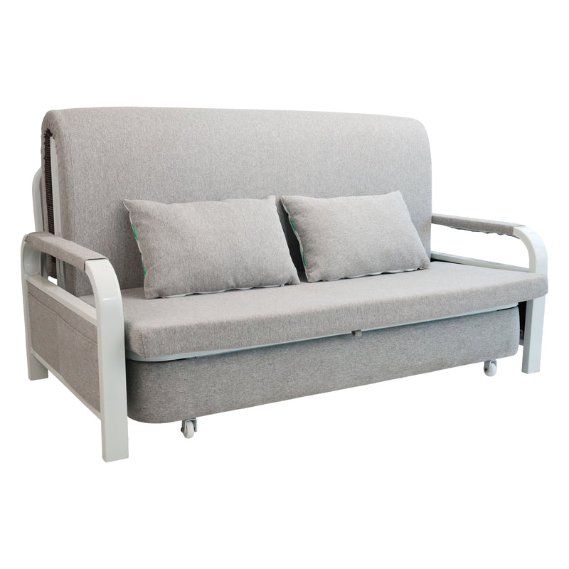 Eeeza 2-in-1 Convertible Sofa Bed with Hidden Storage 128cm Grey