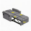 Single Sofa Bed with USB Ports & Phone Holder – Grey
