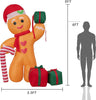 8FT Christmas Inflatable Gingerbread Man with LED
