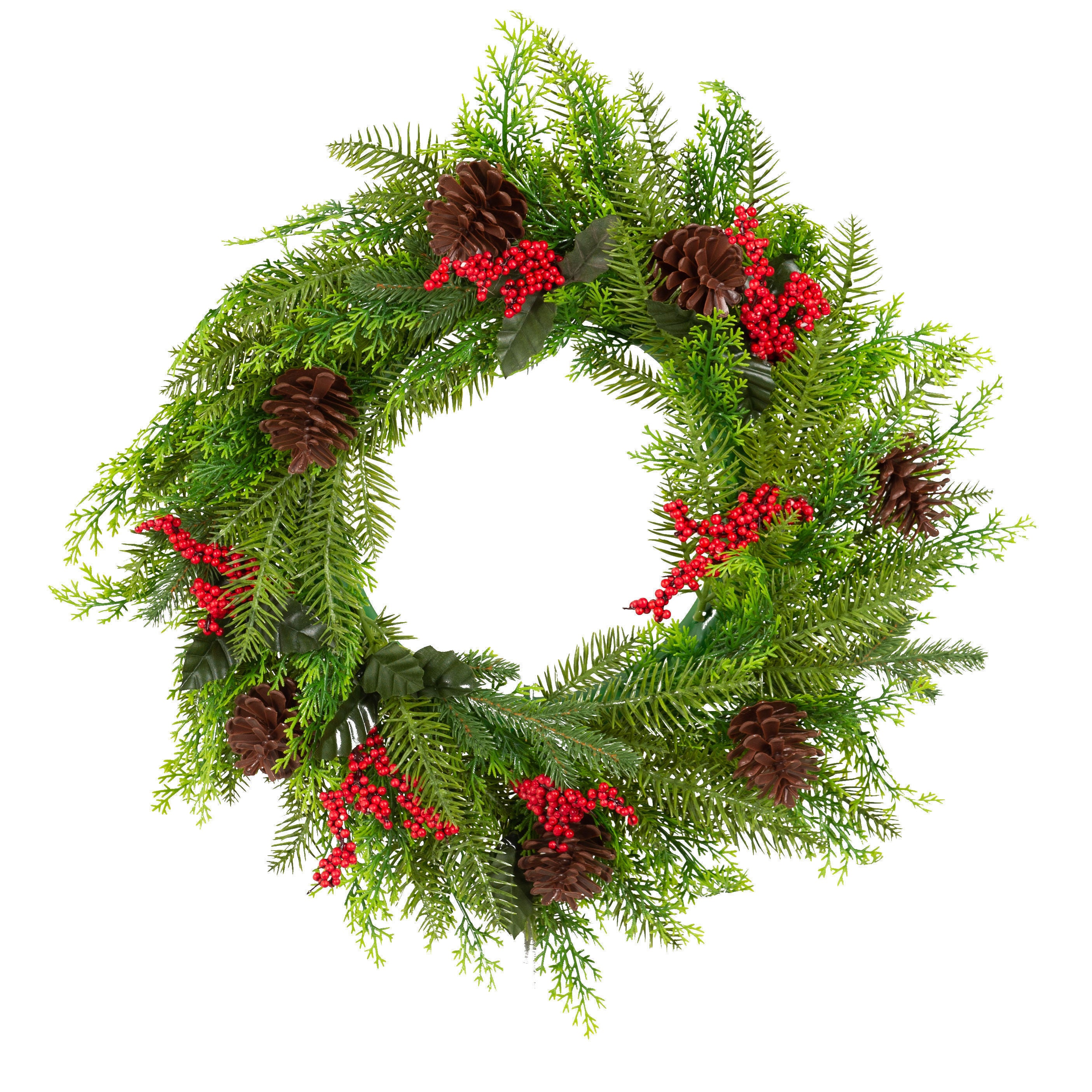 Santa's Helper Pine Cone Christmas Wreath 50CM