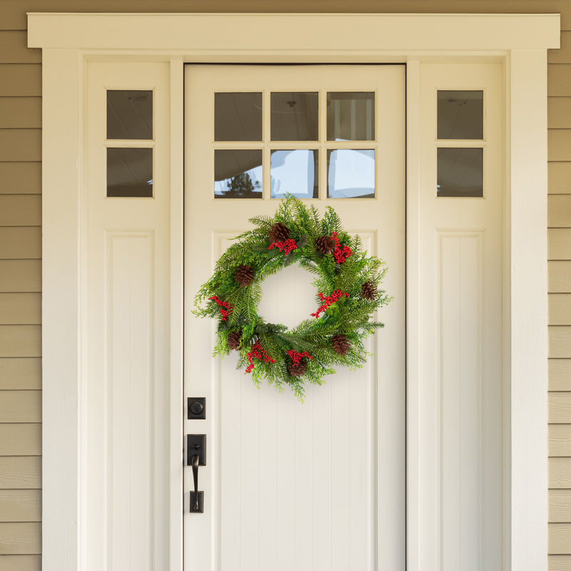 Santa's Helper Pine Cone Christmas Wreath 50CM