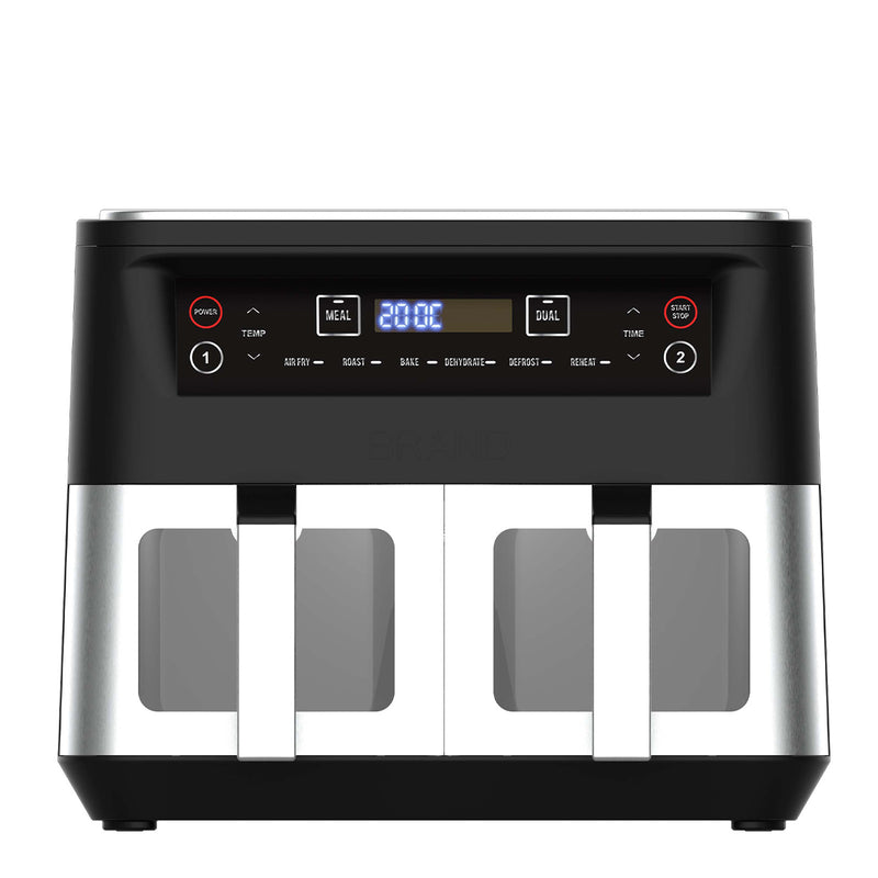 Kitchen Couture 10L Dual View Air Fryer – Stainless Steel