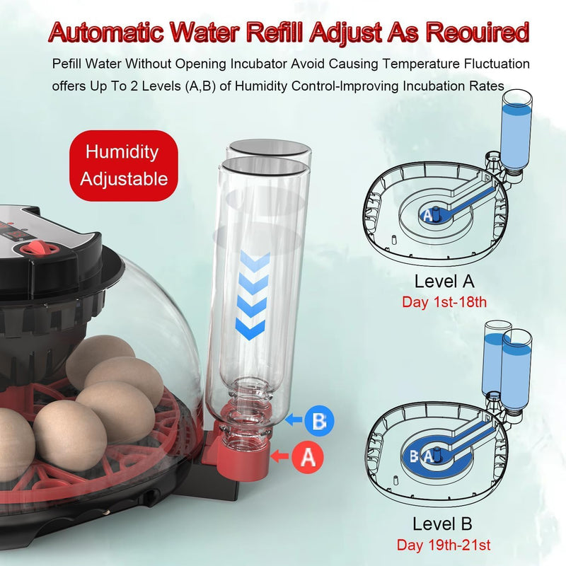CARLA HOME 12 Egg Incubator with Auto Turning