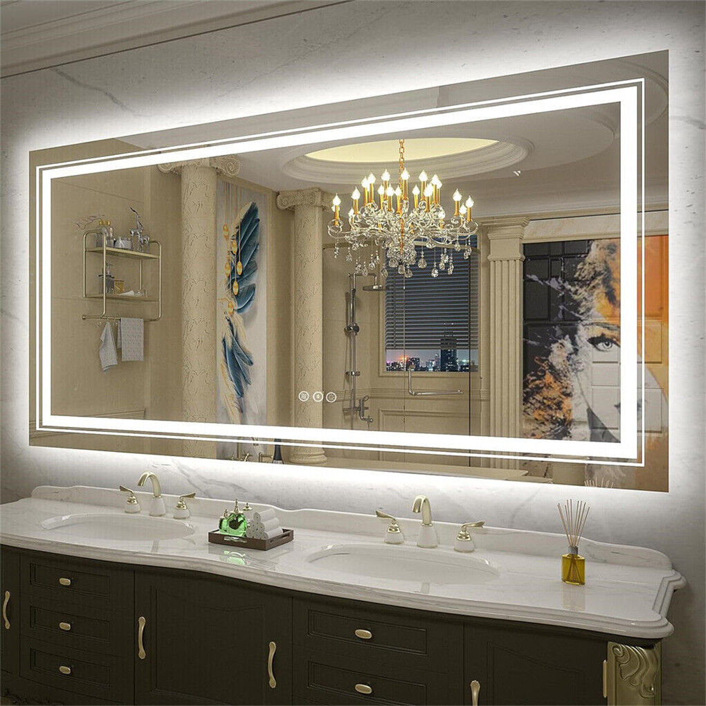 LED Bathroom Mirror 1200x800mm Anti-Fog Illuminated
