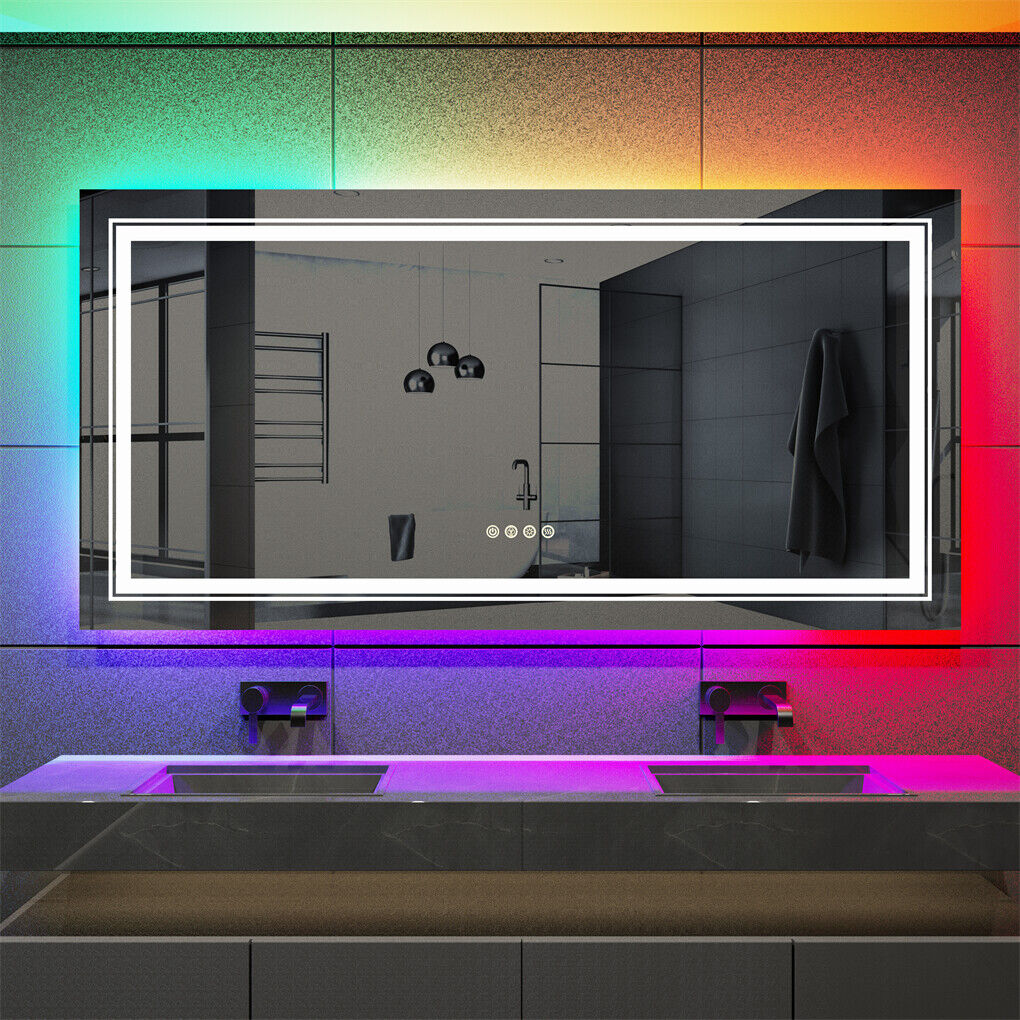 LED Bathroom Mirror 1200x800mm Anti-Fog Illuminated