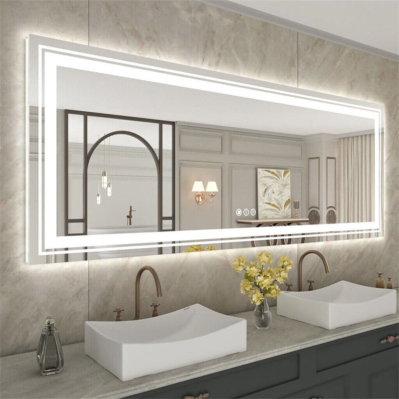 LED Bathroom Mirror 1200x800mm Anti-Fog Illuminated