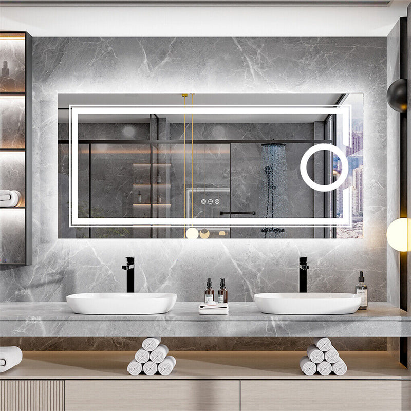 LED Bathroom Mirror 1200x800mm Anti-Fog Illuminated
