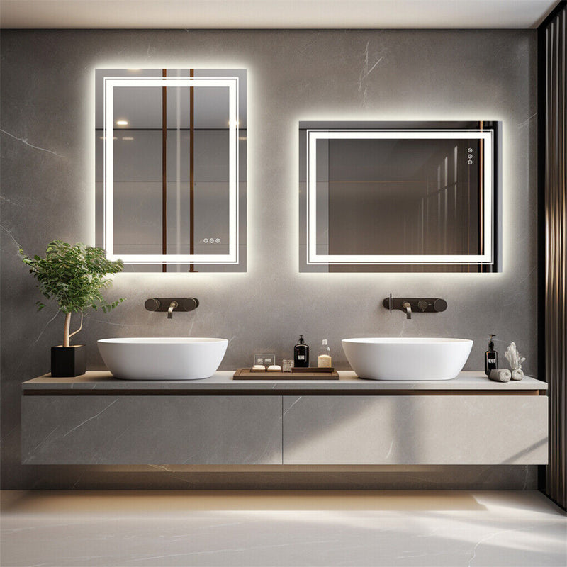 LED Bathroom Mirror 1200x800mm Anti-Fog Illuminated