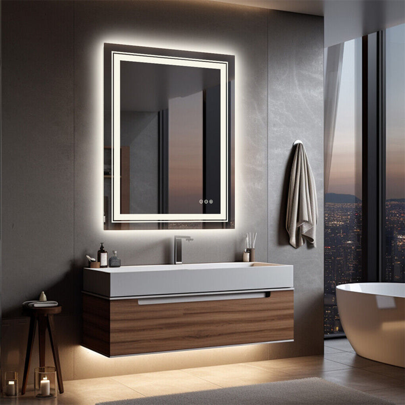 LED Bathroom Mirror 1200x800mm Anti-Fog Illuminated