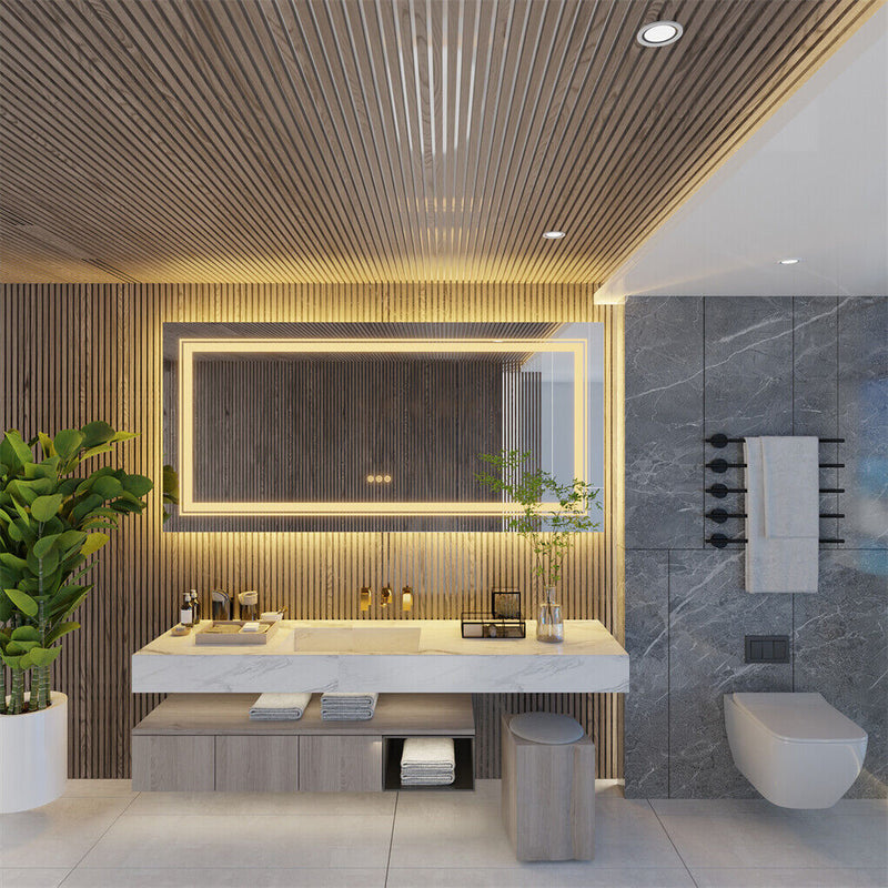 LED Bathroom Mirror 1200x800mm Anti-Fog Illuminated