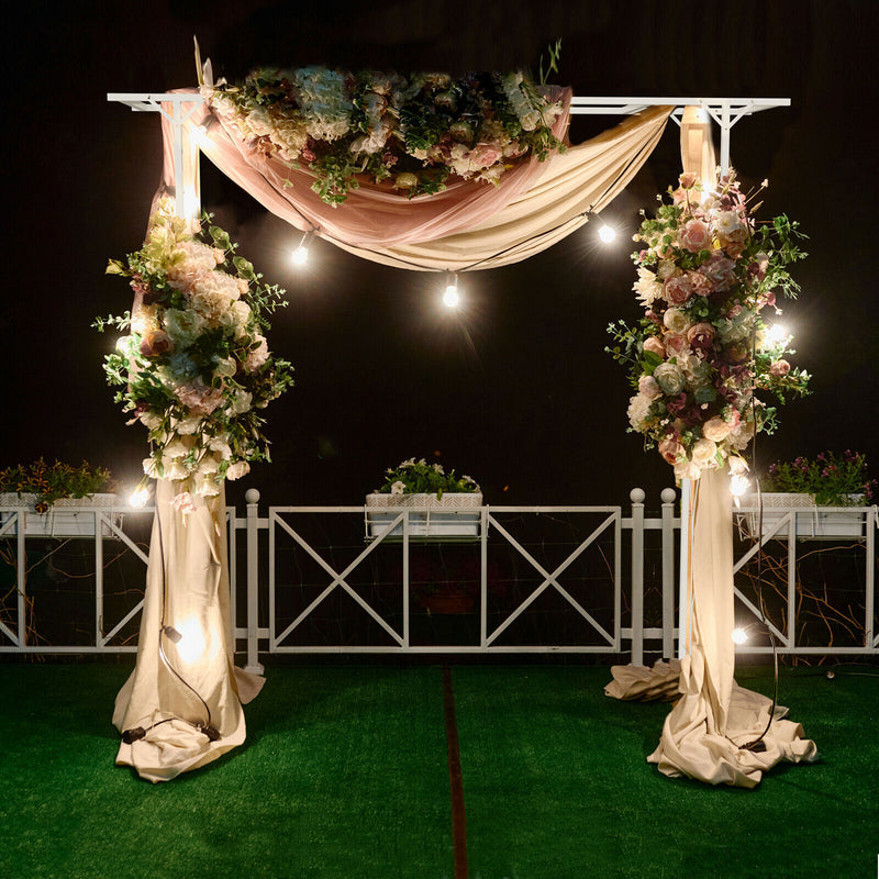 Metal Garden Arch Arbor – Wedding Pergola Trellis