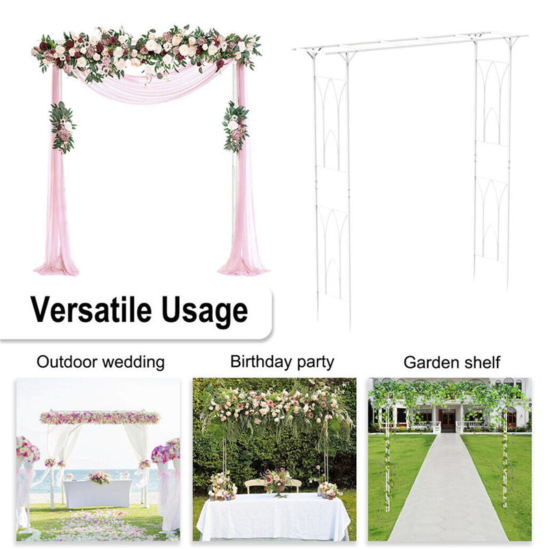 Metal Garden Arch Arbor – Wedding Pergola Trellis