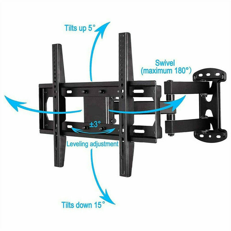 Full Motion TV Wall Mount Bracket – 27–55" for Samsung, TCL, Hisense