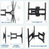 Full Motion TV Wall Mount Bracket – 27–55" for Samsung, TCL, Hisense
