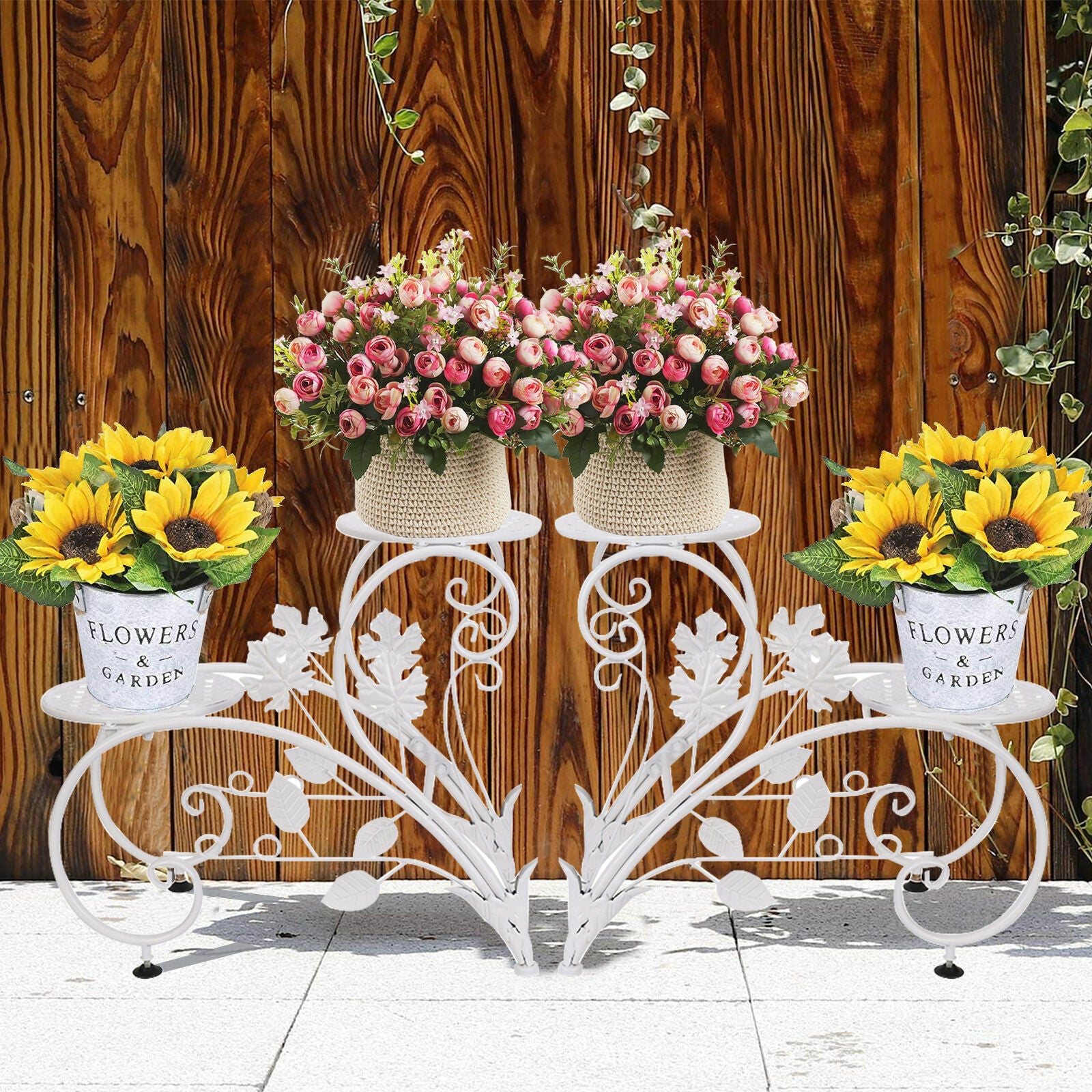 Set of 2 Plant Stands – Wedding & Garden Flower Display