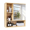Bamboo Wall Cabinet Mirror 55.5cm – 5 Shelves