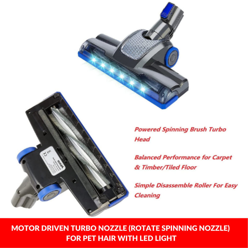 Enigma V8 22.2V Cordless Stick Vacuum Cleaner – Blue w/ Toolkit