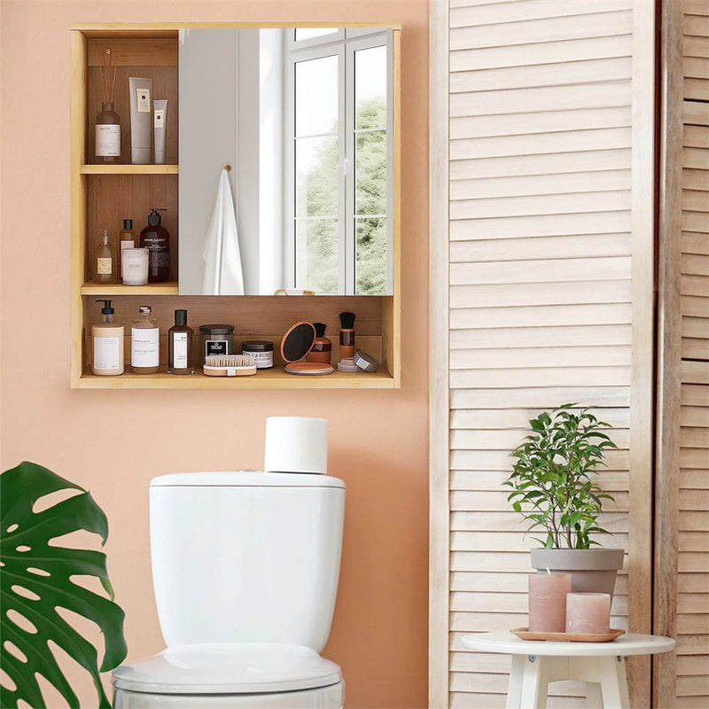 Bathroom Wall Cabinet Mirror 55.5cm – Medicine Storage