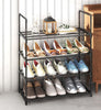 4-Tier Stainless Steel Shoe Rack Black