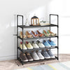 4-Tier Stainless Steel Shoe Rack Black