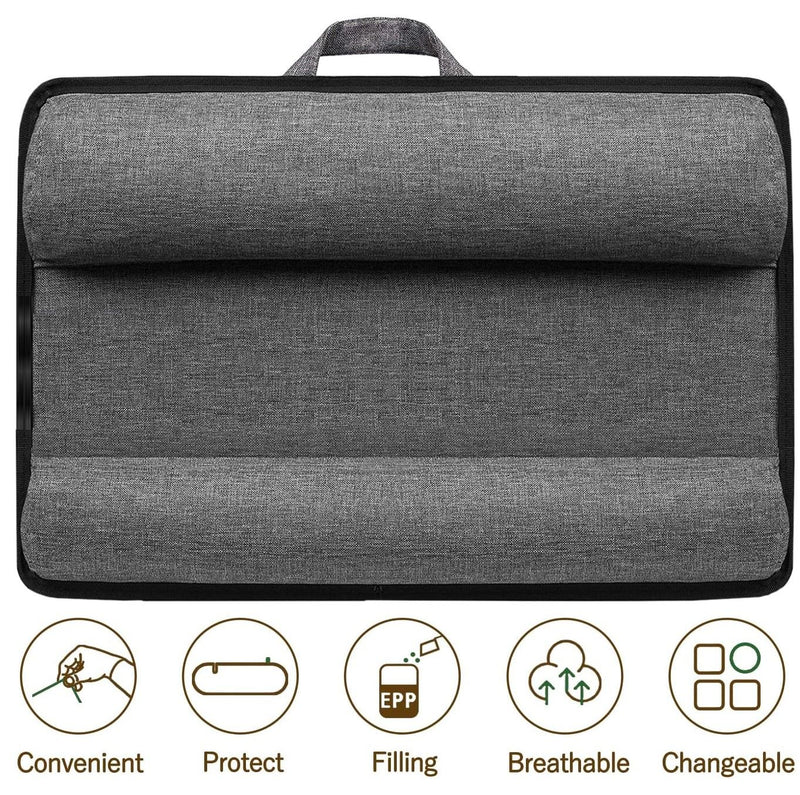 Portable Laptop Desk with Device Ledge, Mouse Pad & Phone Holder – Black 43CM