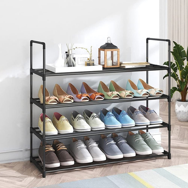 4-Tier Shoe Rack 20 Pairs Black