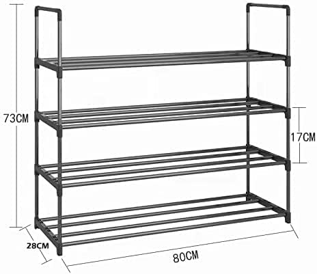 4-Tier Shoe Rack 20 Pairs Black