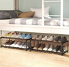 4-Tier Shoe Rack 20 Pairs Black