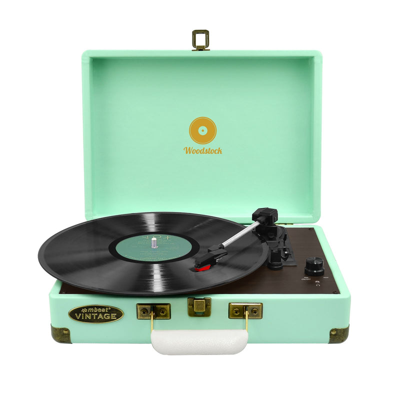 Mbeat Tiffany Blue Retro Turntable