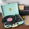 Mbeat Tiffany Blue Retro Turntable
