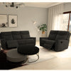 Cosmic Dark Grey 3+2 Seater Fabric Recliner Sofa Set – Manual