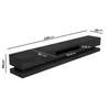 High Gloss RGB TV Entertainment Unit with Storage 220cm - Black