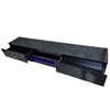 High Gloss RGB TV Entertainment Unit with Storage 220cm - Black