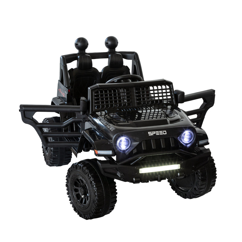 Jeep-Style Kids Electric Ride-On Car with Remote – Black