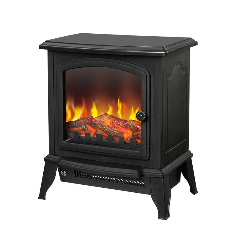 2kW Electric Fireplace Heater with Realistic Log Flame