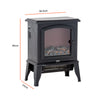 2kW Electric Fireplace Heater with Realistic Log Flame